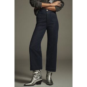 The Colette Sparkle Crop Wide-Leg Jeans by Maeve 30P NWT